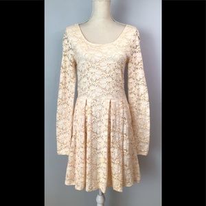 Free People  Dress Lace Long Sleeve